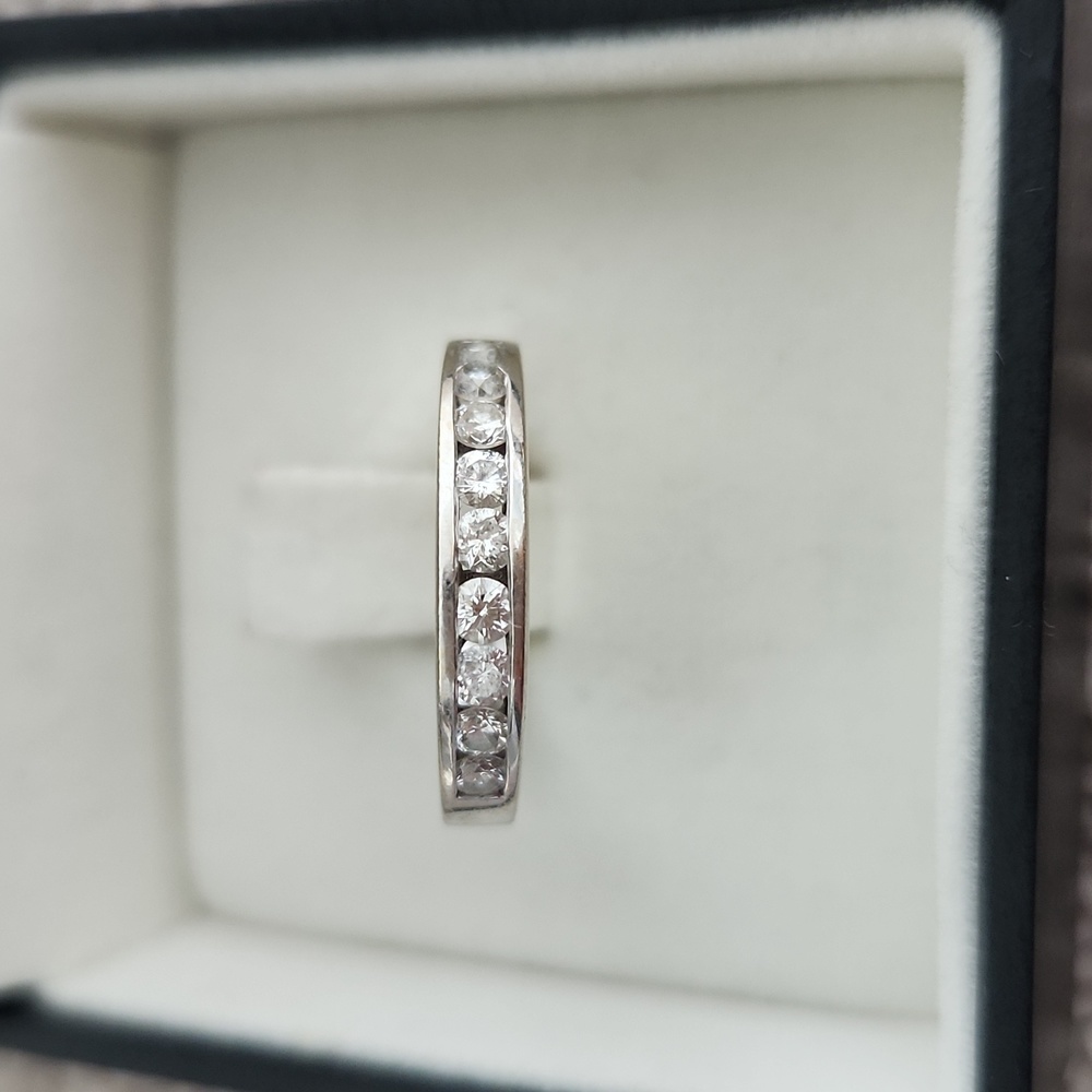 Diamond (Natural Diamonds) Eternity Band Set In 14k White Gold
